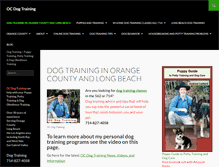 Tablet Screenshot of ocdogtraining.com